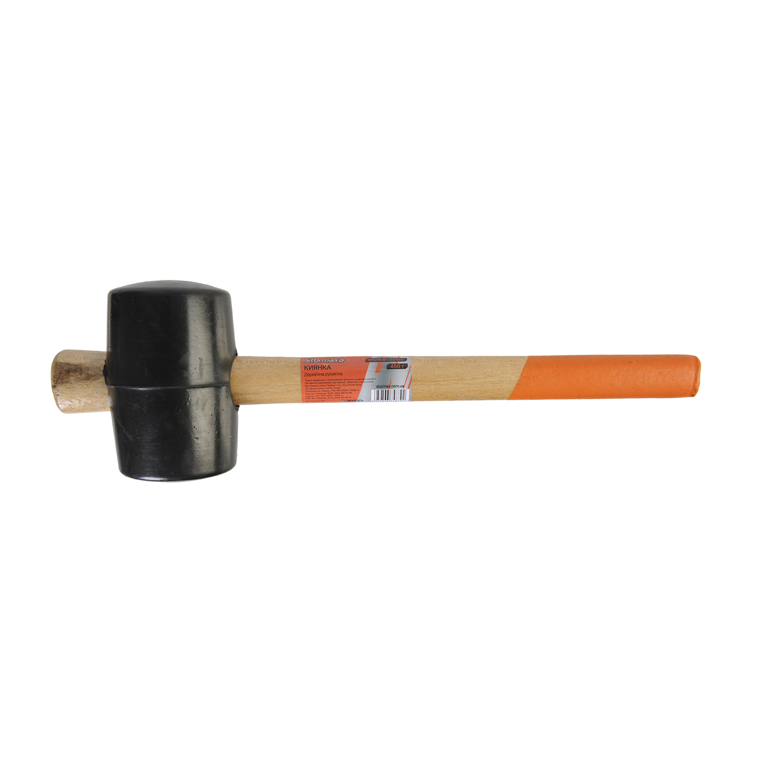 1012M-01-B0450 Sturmax 1012M-01-B0450 Киянка гумова чорна. дер. ручка 450 г