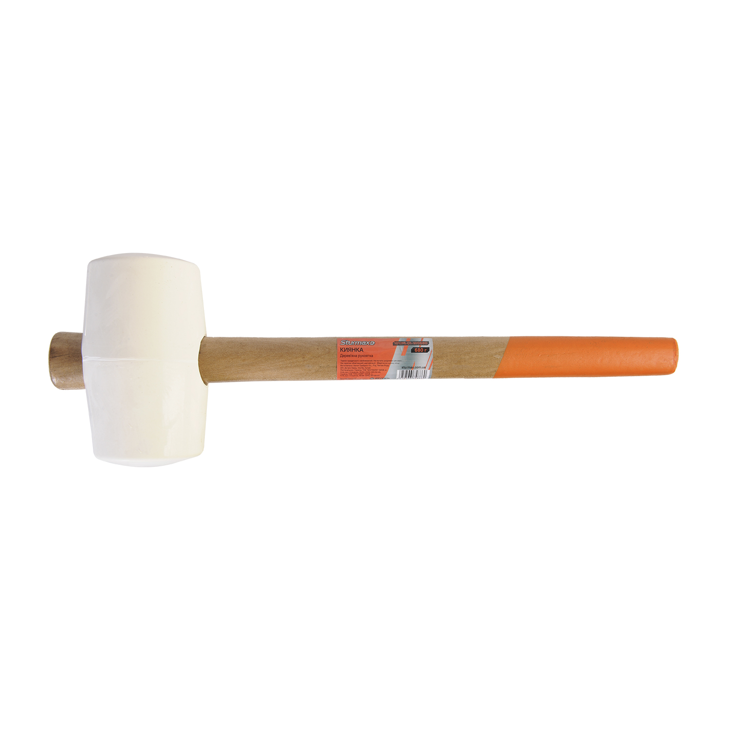 1012M-01-W0680 Sturmax 1012M-01-W0680 Киянка гумова біла. дер. ручка 680 г