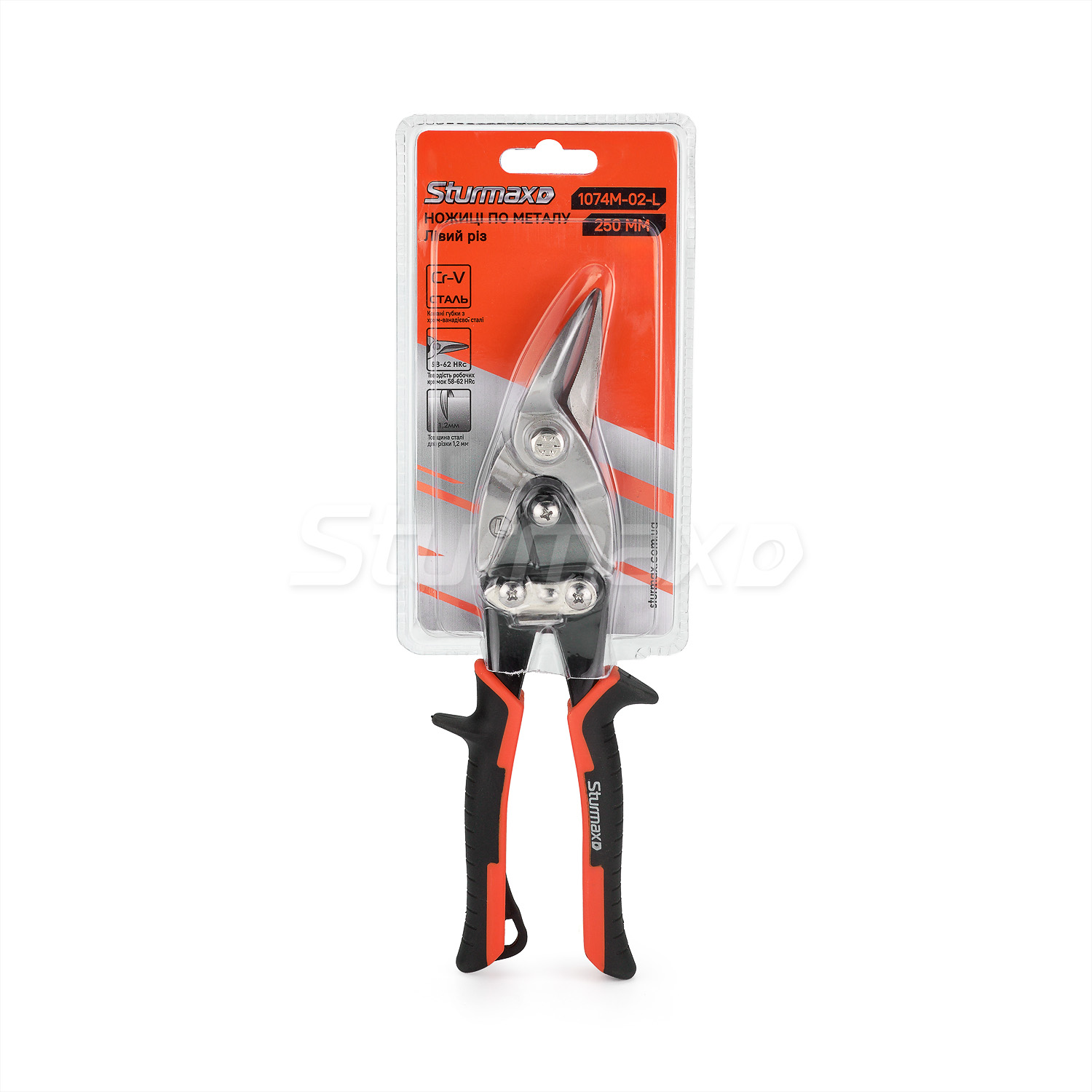 1074M-02-L_01 Sturmax 1074M-02-L Ножиці по металу 250 мм (лівий різ)