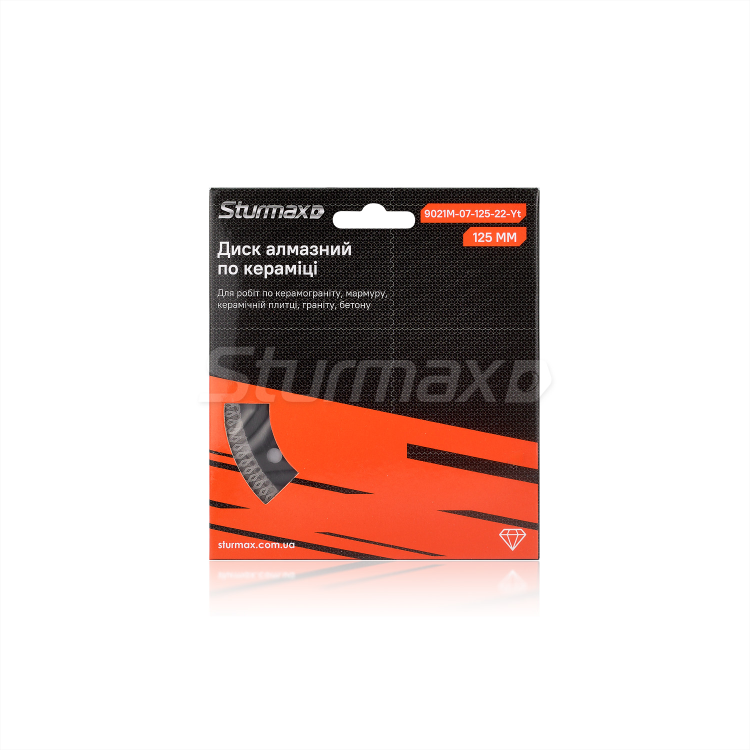 9021M-07-125-22-Yt_03 Sturmax 9021M-07-125-22-Yt Диск алмазний по кераміці 125×22,2 мм
