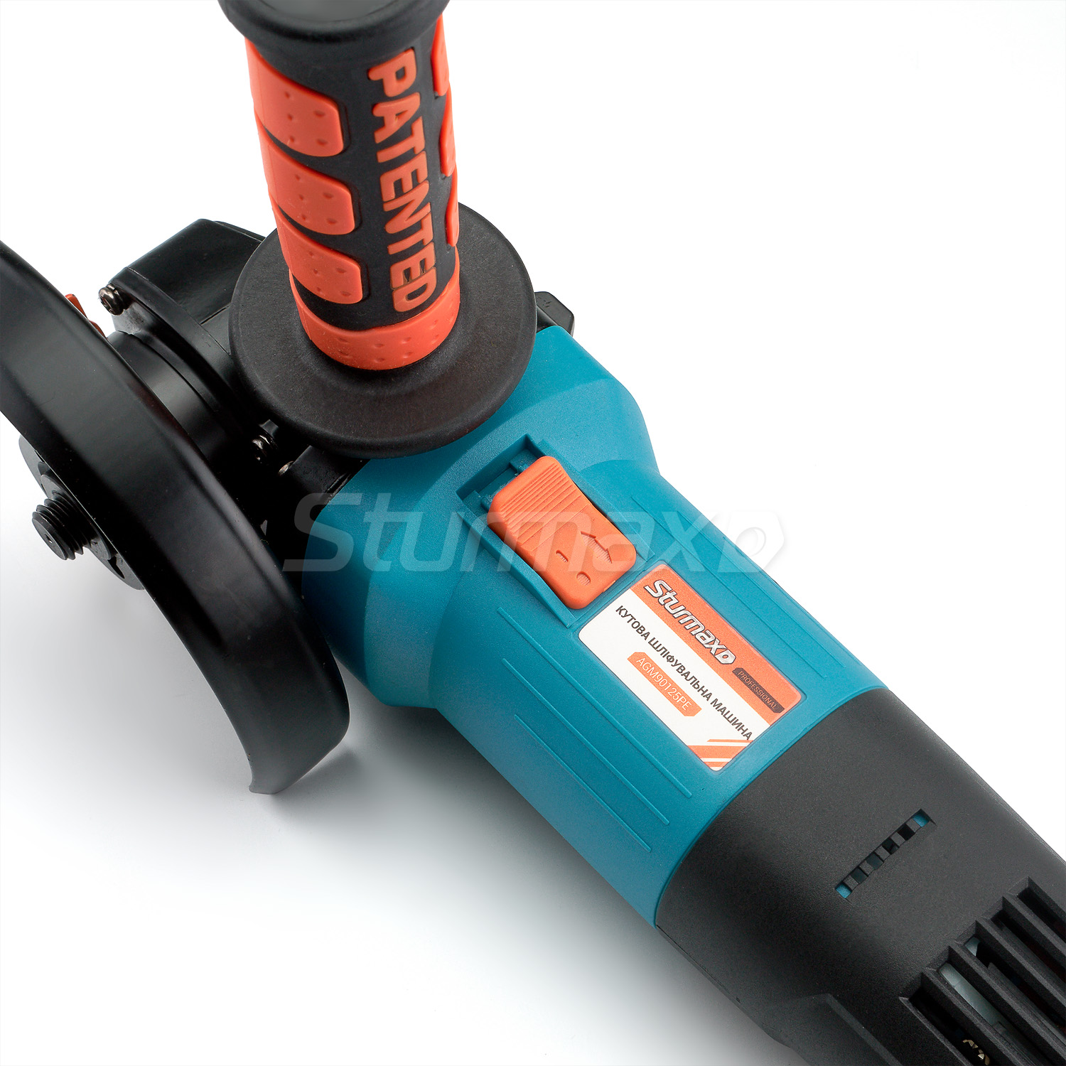 AGM90125PE_02 Sturmax AGM90125PE Машина кутошліфувальна 125 мм, 1500 Вт рег.обер.,метал.олівець, конст.електроніка