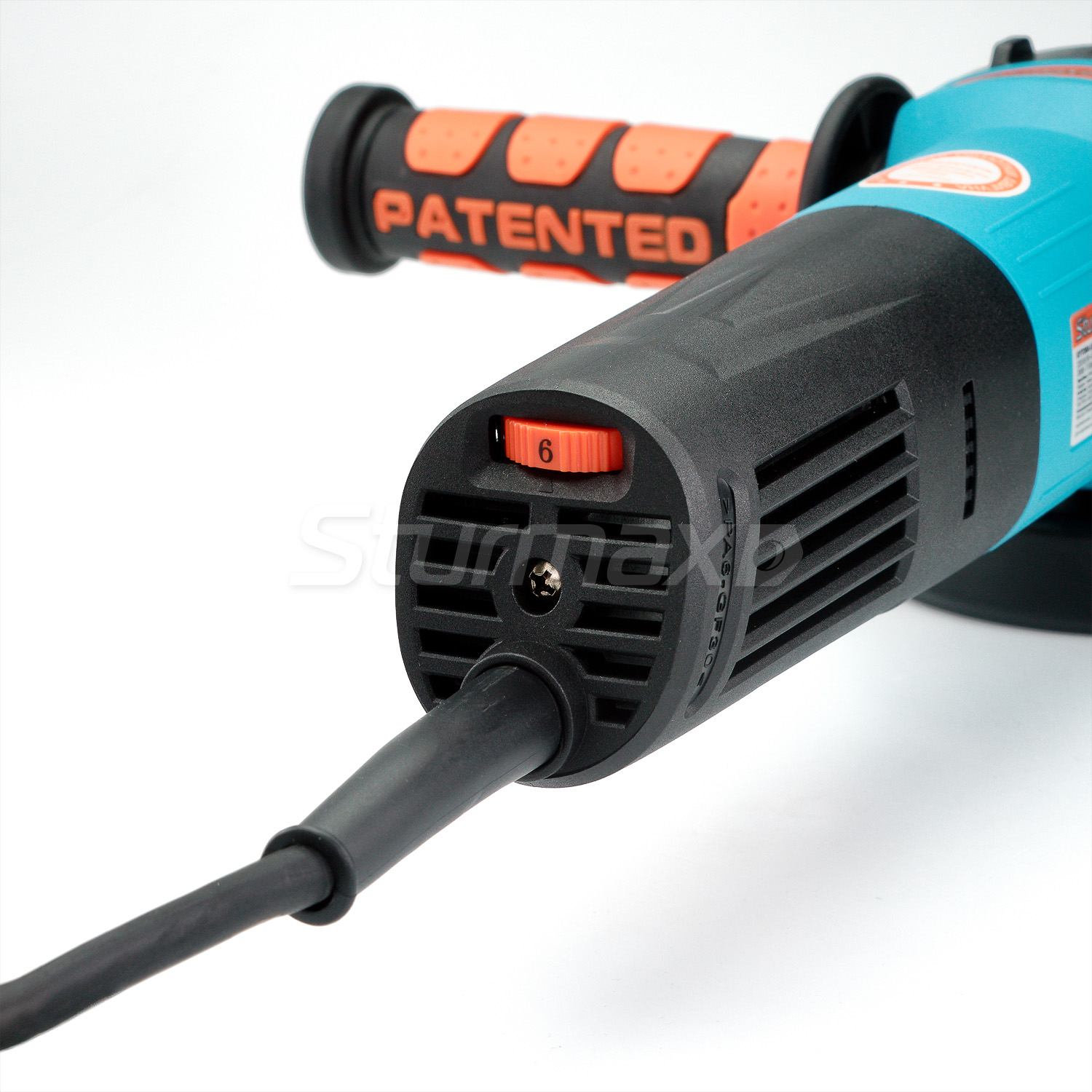 AGM90125PE_04 Sturmax AGM90125PE Машина кутошліфувальна 125 мм, 1500 Вт рег.обер.,метал.олівець, конст.електроніка