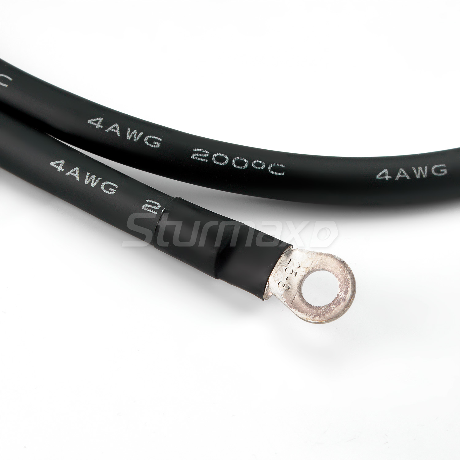 BCM-B25100_01 Sturmax BCM-B25100 Кабель мідний для з’єднання АКБ 100 см 25мм2 M8 чорний