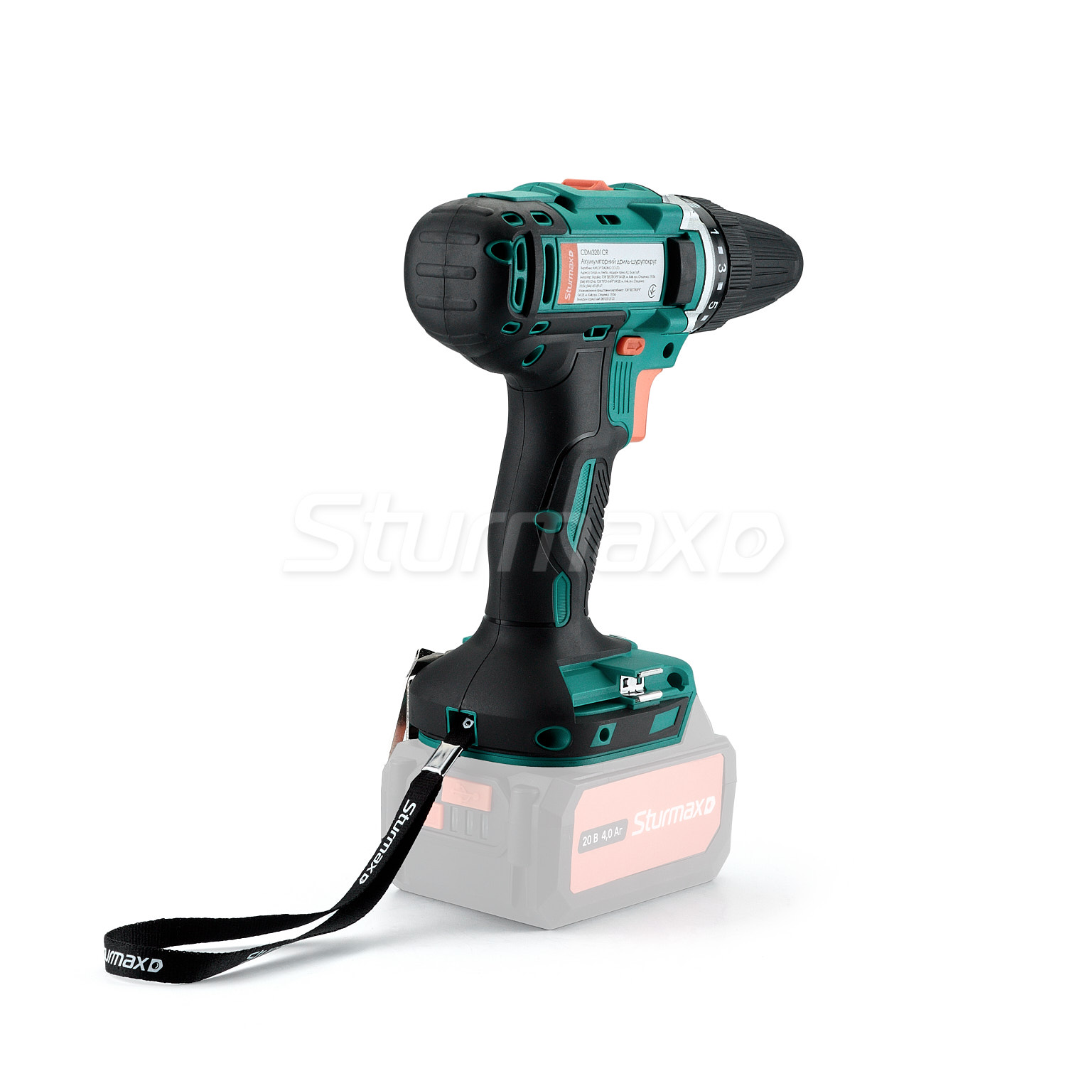 CDM3201CR_05 Sturmax CDM3201CR Акумуляторний дриль-шурупокрут 20В