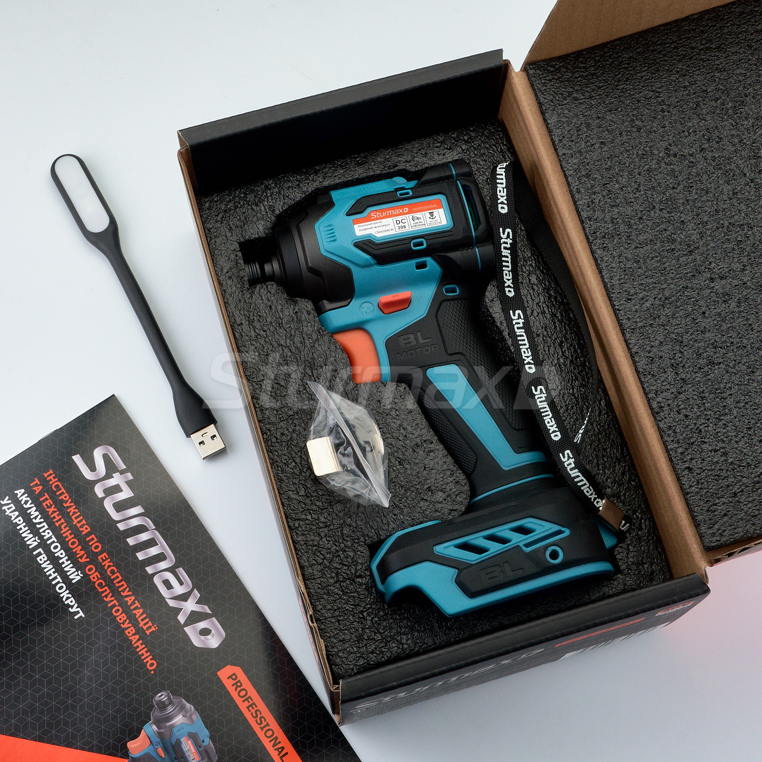 CDM3204CRI_07 Sturmax CDM3204CRI Гвинтокрут акум. 20В, 230 Нм, 1/4″, безщіт, без акумулятора та зарядного