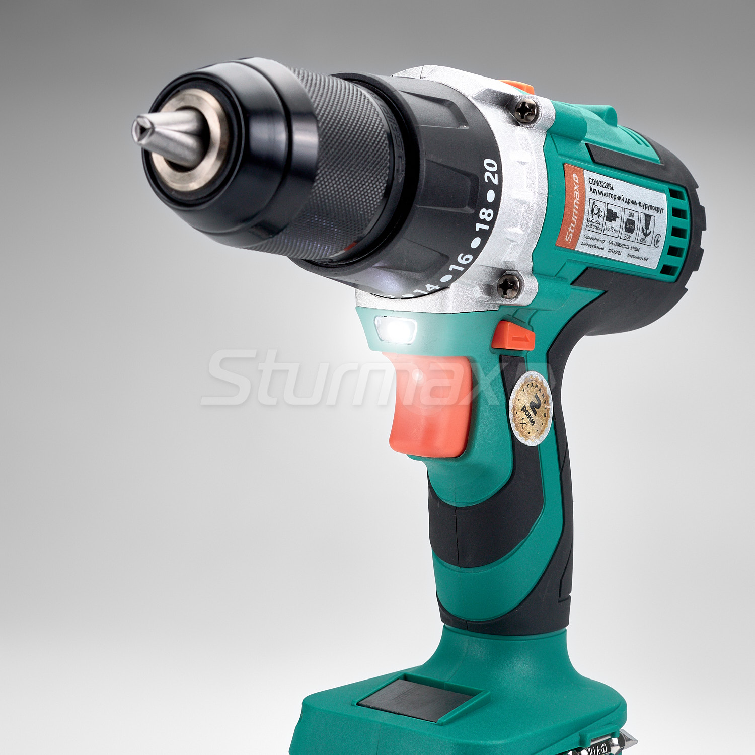 CDM3220BL_05 Sturmax CDM3220BL Шурупокрут акумуляторний з безщітковим двигуном 20 В