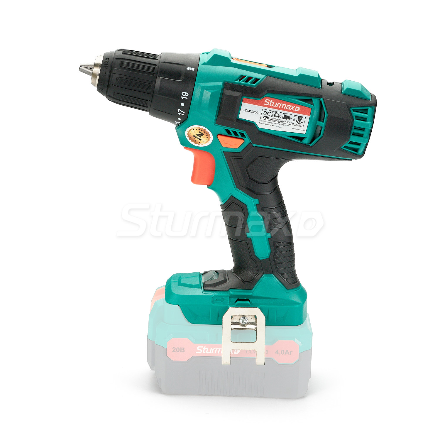 CDM3220CL_1 Sturmax CDM3220CL Шурупокрут акумуляторний 20 В (без АКБ та ЗП)