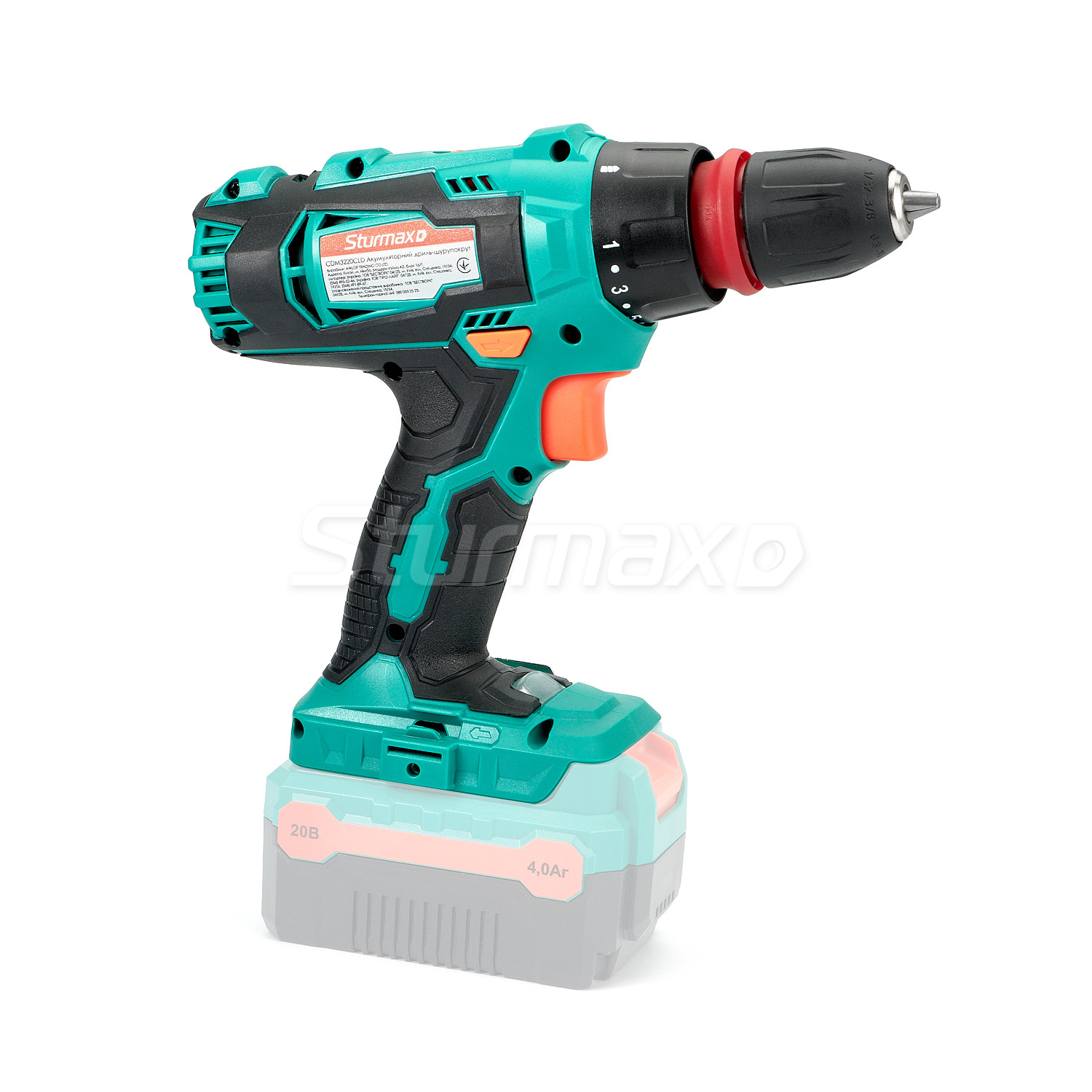 CDM3220CLD_3 Sturmax CDM3220CLD Шурупокрут акумуляторний 20 В (без АКБ та ЗП)