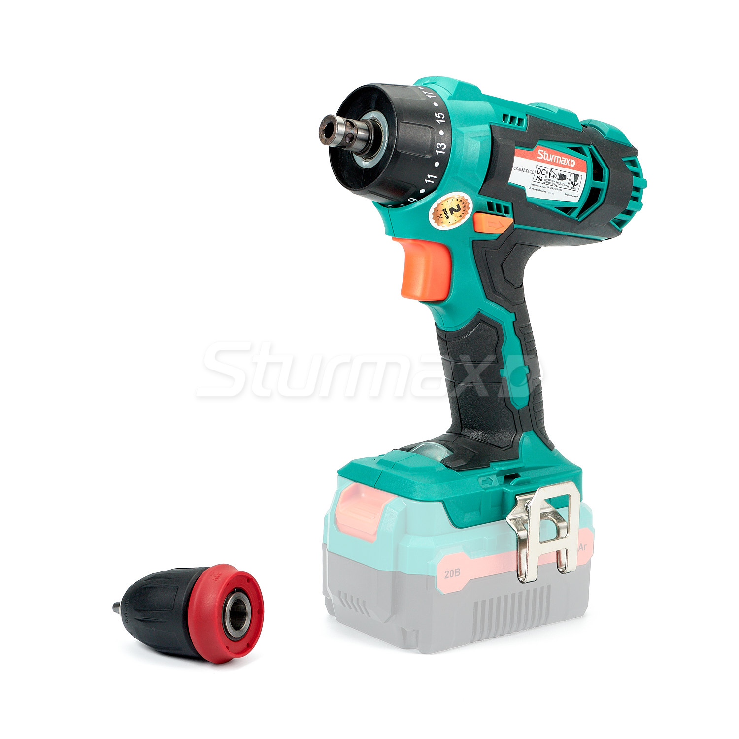 CDM3220CLD_5 Sturmax CDM3220CLD Шурупокрут акумуляторний 20 В (без АКБ та ЗП)