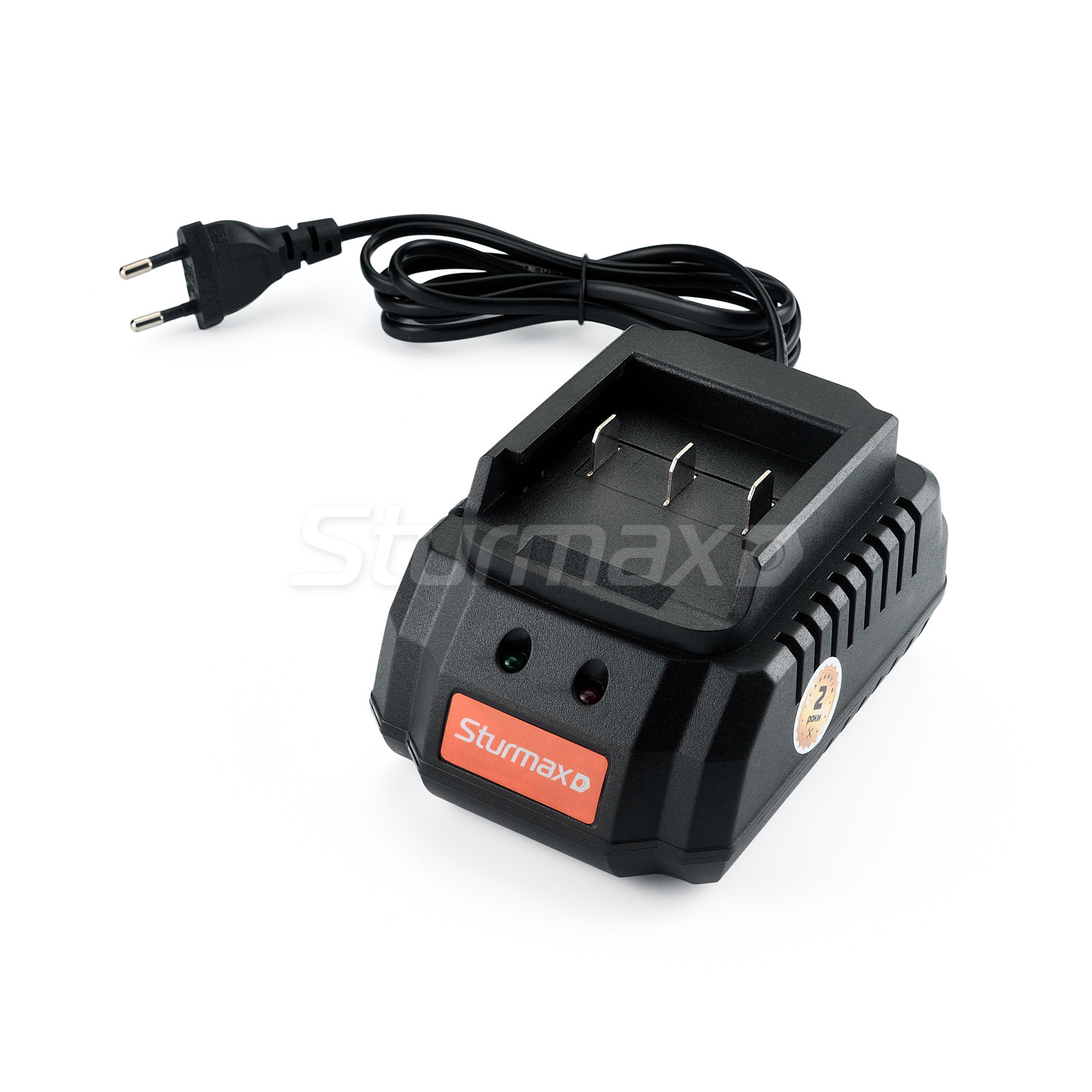 CRM2002C_01 Sturmax CRM2002C Зарядний пристрій 2 А до батарей з лінійки інструментів 20В серія Cordless Range