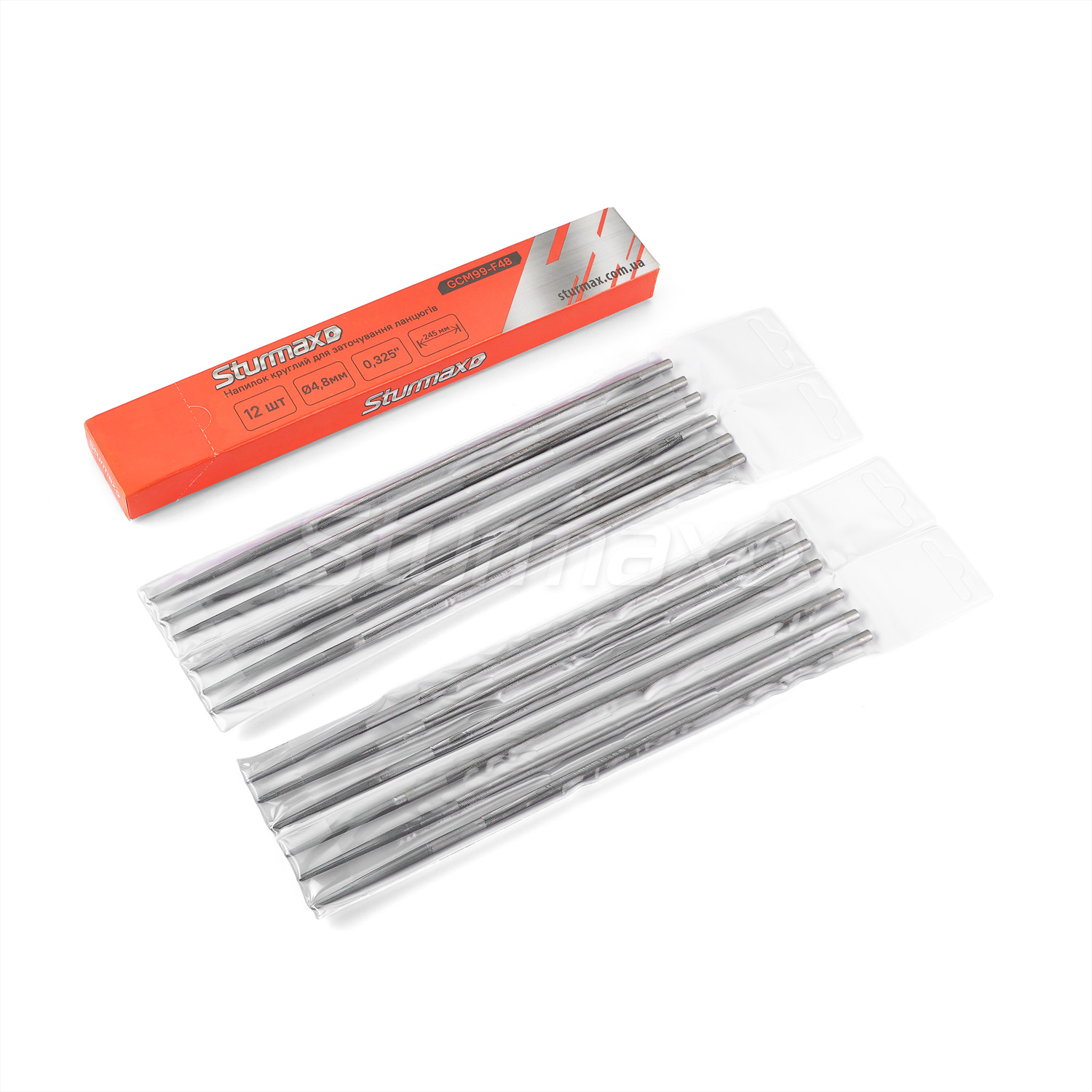 GCM99-F48_02 Sturmax GCM99-F48 Напилок круглий для заточування ланцюгів 4.8 мм, 0,325″