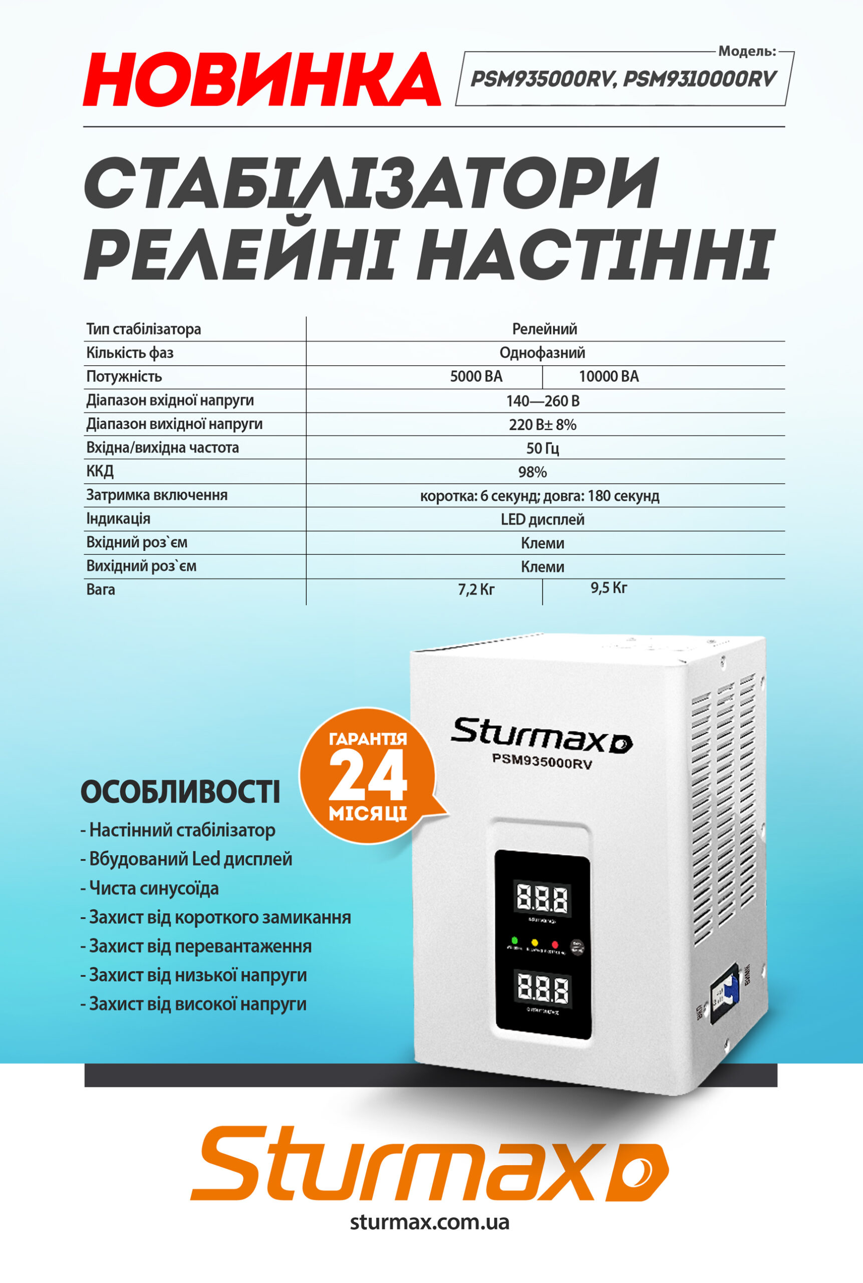 IMG_9036 Sturmax PSM9310000RV Стабілізатор напруги релейний 10000 ВA