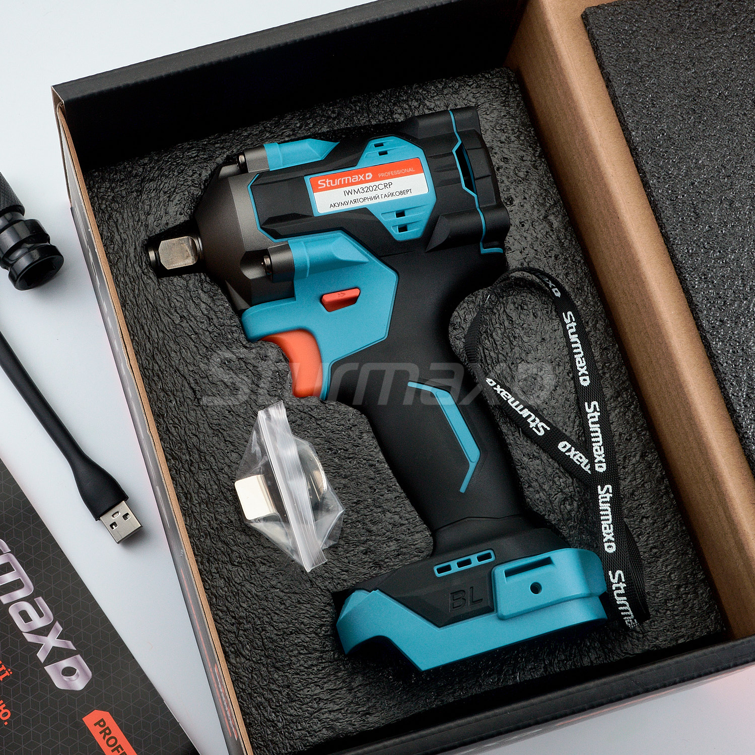 IWM3202CRP_01 Sturmax IWM3202CRP Акумуляторний гайковерт 20В