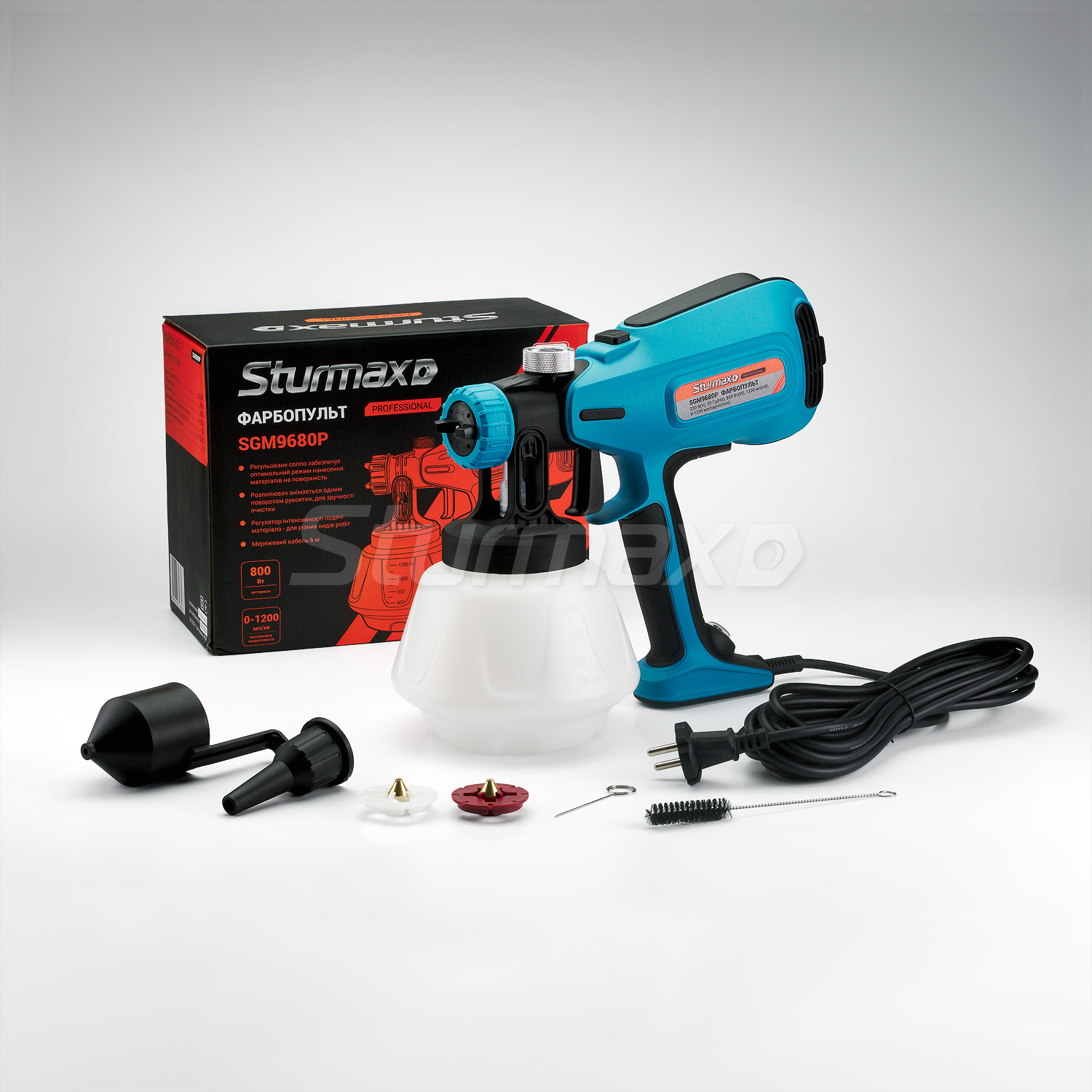 SGM9680P_05 Sturmax SGM9680P Фарбопульт електричний 800 Вт Professional