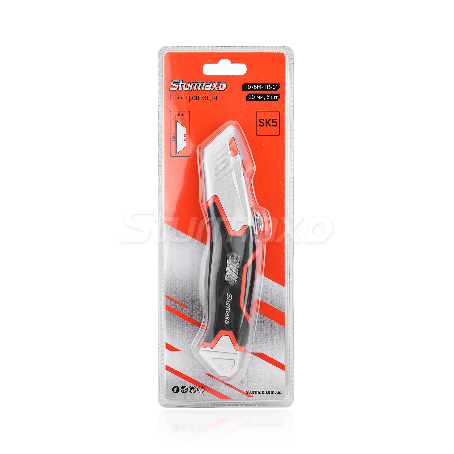 Sturmax 1076M-TR-01_01 Sturmax 1076M-TR-01 Ніж трапеція висувний