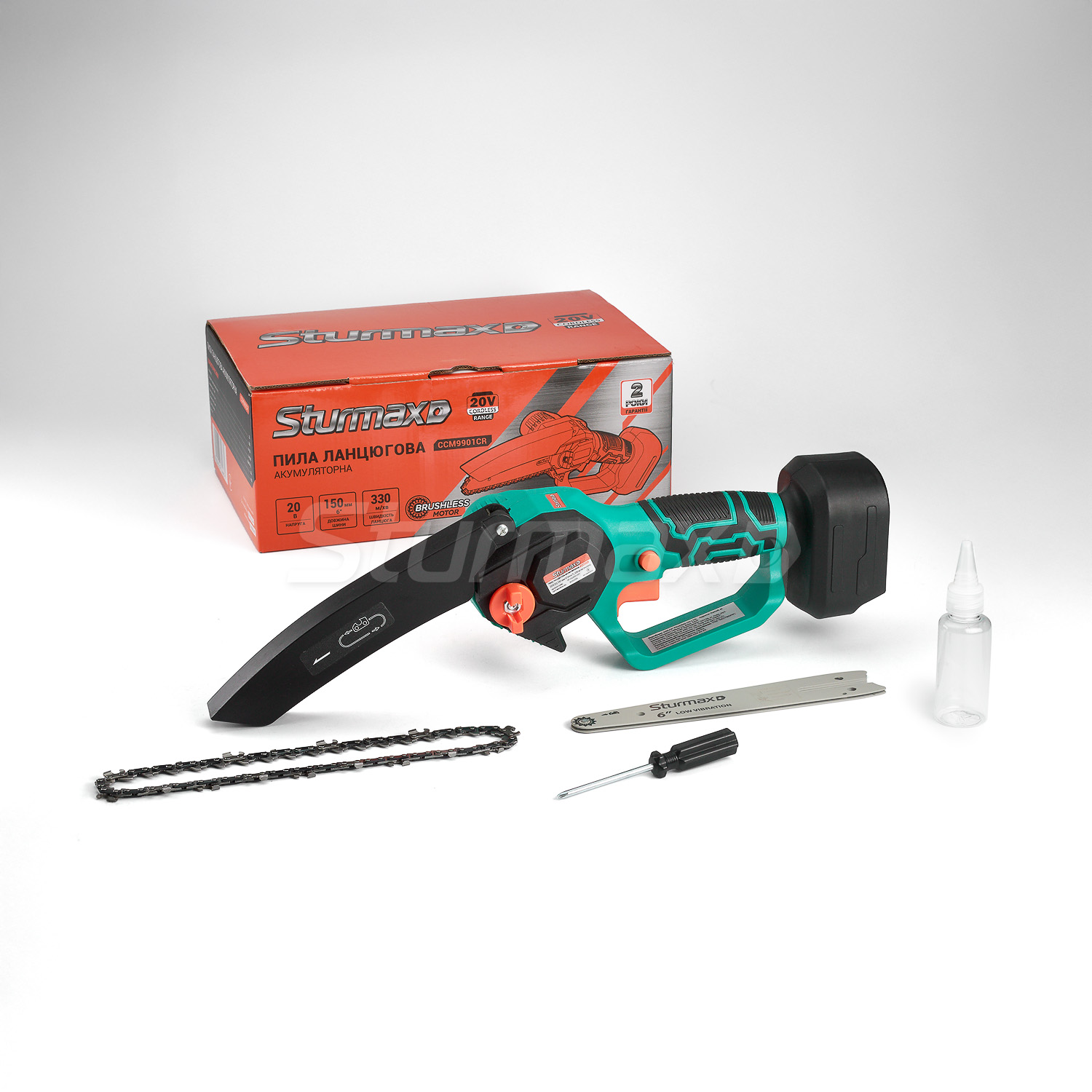 Sturmax CCM9901CR_01 Sturmax CCM9901CR Акумуляторна ланцюгова пила 20В