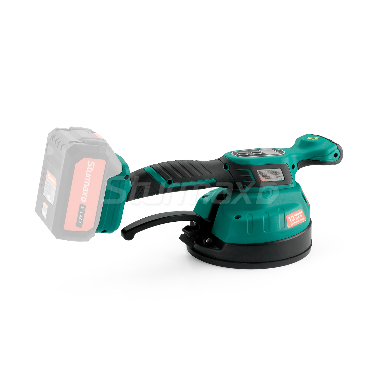 Sturmax VSM20120CR_04 Sturmax VSM20120CR Віброприсоска акумуляторна для укладання плитки 20В